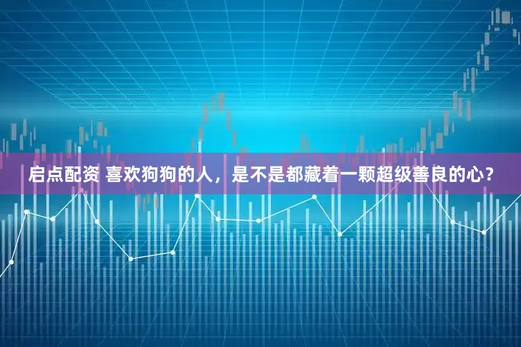 启点配资 喜欢狗狗的人，是不是都藏着一颗超级善良的心？