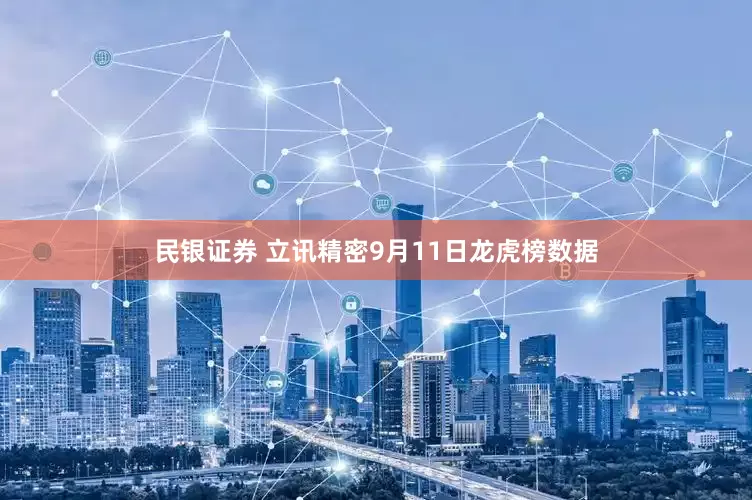 民银证券 立讯精密9月11日龙虎榜数据